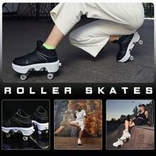 preyrocbirds Scarpe con rotelle, Pattini a rotelle per Bambini, Pattini LED Luce per Ragazzi e Ragazze, Scarpe con Automatiche Rotelle Retrattile, Outdoor Multisport Scarpe da Skateboard