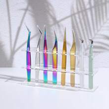 1 cái Giá đỡ nhíp mi bằng acrylic-Giá đỡ nhíp nối mi-Hộp trưng bày-Hộp đựng mi-Bộ sắp xếp-Dụng cụ nối mi-Có thể dùng để cất dụng cụ nối mi/Dụng cụ làm móng/Dụng cụ sửa chữa điện tử - Nhiều màu - Xem 11