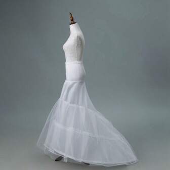 New Bride Underskirt, 2 Hoops 2 Layers Mermaid Style Slip Petticoat, Fit For Wedding Dress Accessories White 2025 Fall Clothes For Women