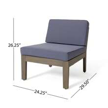 MERAX Grenada Sectional Sofa Set | 5-Piece 3-Seater | Includes Coffee Table And Ottoman | Acacia Wood Frame | Water-Resistant Cushions | L Shape Sectional Sofa - Stylish & Comfortable Design Compatible With Living Room DécorTeak And Red/Teak+ Beige/Blue/Grey, Finish