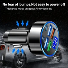 6pcs Car Charger Adapter Blocks With 3-In-1 Braided Charging Cables, Compatible With IPhone, , , , Car Charging Set