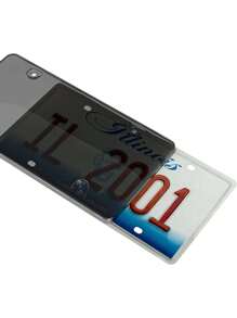 2入組6X12英寸車牌照套 - 黑色 - 查看 4