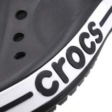 Crocs Baya镂空男女通用款木屐，轻便透气，休闲沙滩木屐/凉鞋，建议买小一码。 - 黑色/白色 - 查看 10