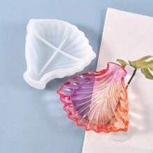 New Mirror Crystal Silicone Leaf Starfish Dish Mold Fruit Table Containing Box DIY Epoxy UV Resin Craft Art Mould - Random Color - View 5