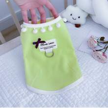 One Pet 冬季宠物背心，毛绒厚狗服装，猫套头衫，适合狗狗冬季穿着的服装 - 綠色 - 查看 8