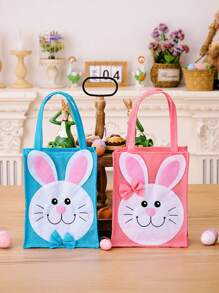 1pc Easter Decorations Cartoon Rabbit Portable Storage Bag Home Decoration Festival Supplies