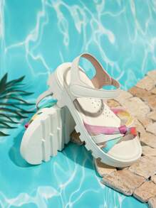 可爱女孩夏季度假休闲凉鞋 - 白色 - 查看 2