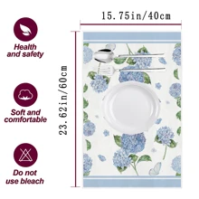Set de 2 paños de cocina con estampado floral y de mariposa en azul, super absorbentes de microfibra moderna, para cocinar, hornear, secar, lavar, decoración de cocina, regalo para vecinos, madres, cumpleaños, inauguración de casa, accesorios de cocina, artículos de hogar necesarios