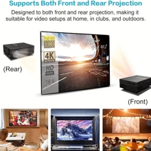BDQ 100 Inch 120 Inch Projector Screen 16:9 Foldable Anti-Crease Portable Projector Movies Screens For Home Theater Outdoor Indoor Support Double Sided Projection - White - View 3