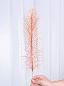 5件/10件优雅的16.9英寸长人造蒲苇 - 采用柔软坚韧的涤纶面料制成，塑料人造植物，可弯曲恢复形状，适合春季装饰、情人节、现代简约北欧风格、波西米亚风格 - 适用于家居装饰、花瓶、婚礼、派对、客厅、餐厅、卧室、展览、酒店、画廊、DIY墙壁、办公桌填充物。生日毕业礼物，秋季装饰，秋季