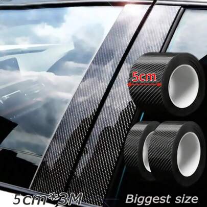 Protector de umbral de puerta de coche resistente a los arañazos 3D, pegatina de fibra de carbono Nano DIY, cinta protectora para espejo lateral de coche, cinta para parachoques, impermeable para motocicleta y bicicleta