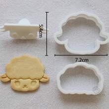 Sheep Rabbit Pattern Cookie Cutter Carrot Bow Shape Biscuit Stamp Easter Day Cake Pastry Bunny Fondant Cake Baking Decoration And Accessories