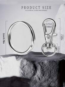 10/20/40pcs Zinc Alloy Lobster Clasp, Spring Keychain, Rotating Buckle, Hanging Rope, Snap Buckle, Keyring, Handicraft, Hardware, Luggage Accessories - Multicolor - View 2