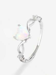 925 Sterling Silver Hollow Heart Shaped Wedding Ring,Suitable For Dating, Party, Daily Wear, High Quality Jewelry For Women