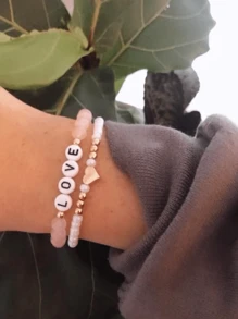 100 Letter Beads Separated A To Z Alphabet Vowel Consonant Bead Jewelry Crafts - 黑白 - 查看 7