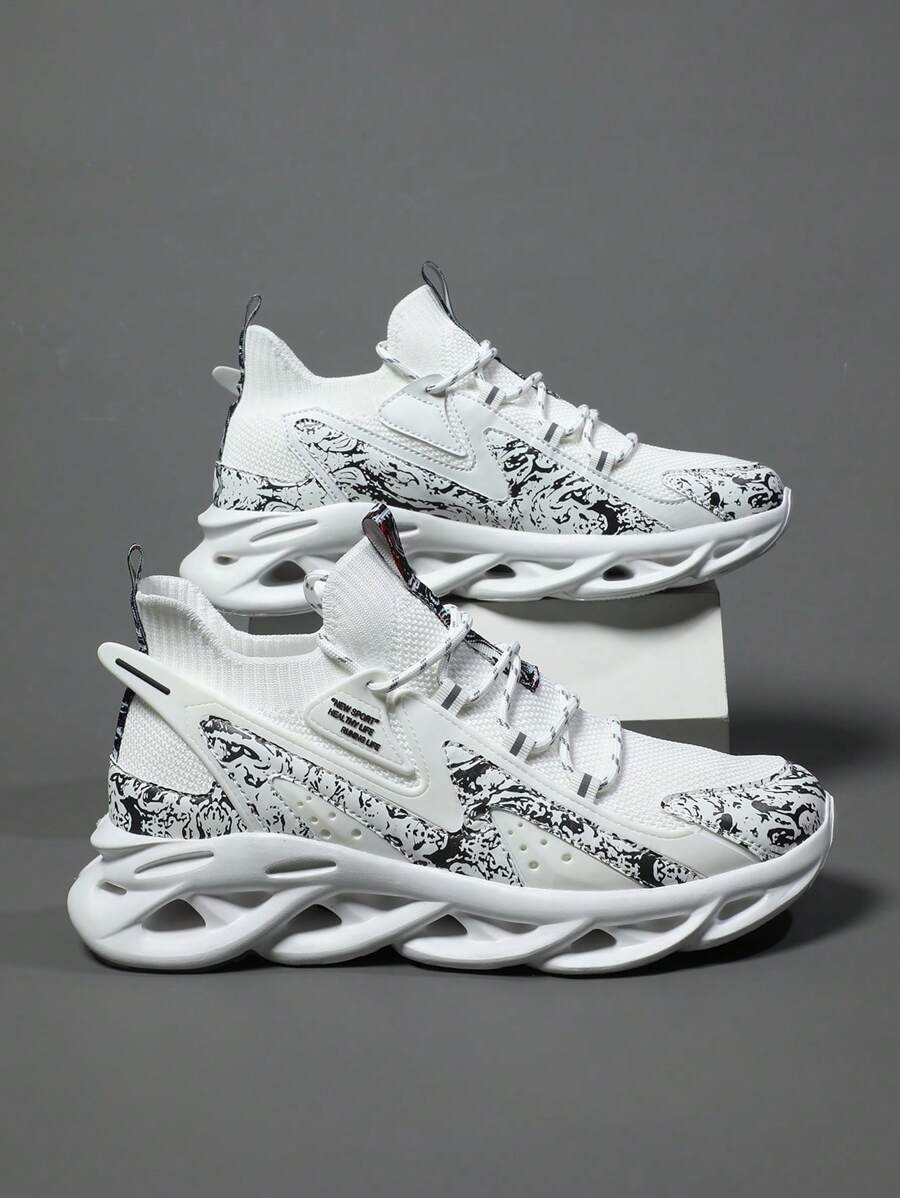 夏季新款轻便透气网眼面料休闲运动鞋，户外防滑软底小白鞋，时尚百搭男士运动鞋，适合青少年夏季休闲、户外、运动、度假、旅行、毕业礼物、生日礼服配饰、健身房 - 多色 - 查看 1