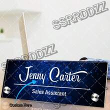 Customized Office Desk Name Plate | Clear Acrylic Desk Sign With Stand | Elegant Personalized Gift With Name And Title Gifts Birthday Graduation - Multicolor - View 6