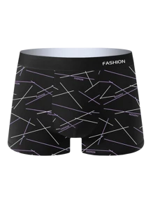 4pcs/Pack Men's Underwear, Boxer Briefs, Breathable & Comfortable Loose Fit Plus Size Shorts - Multicolor - View 4