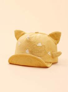 Spring New Cartoon Cat Ear Print Baby Sun Hat, Travel & UV Protection Hat - Multicolor - View 3