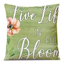 1pc Polyester Floral Pattern Digital Printed Single-Sided Decorative Throw Pillow Cover, For Home Decor, Suitable For Multiple Scenes, Without Pillow Insert - Multicolor - View 27