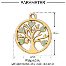 1pc Stainless Steel Tree Of Life Pendant, Versatile For DIY Jewelry Making Of Bracelets And Necklaces