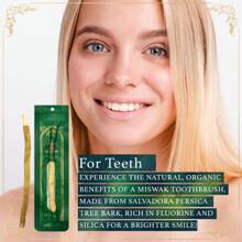 Miswak Sticks Toothbrush - Vacuum Sealed Natural Flavor From Original Authentic Arabic Plants- For Healthy Gums, Teeth, And Fresher Breath