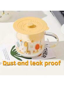 1 paquete de tapas de silicona para tazas - Tapas universales a prueba de polvo para tazas, tazas de té, vasos - Estilo nórdico gris, amarillo, negro, blanco y otros - Para uso en oficina y hogar - Regalo perfecto para familia, colegas, amigos - Ideal para Halloween, Navidad