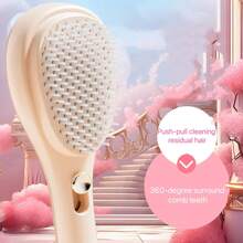1pc/Telescopic Automatic Hair Cleaning Brush, Press-Type Hair Comb One-Click Cleaning Comb, Create A Healthy Scalp Environment Anti-Static Massage Eliminates Knotted Hair To Make Hair Soft, Suitable For All Hair Types, Convenient Portable Styling Tools Ladies' Gift Mother's Day Gift,Back To School,Travel Holiday Essentials,Hair Accessories For Women,Hair Brush,Hairbrush,Hair Combs,Barber,Hair Tools,Hair Products,Hair Accessories,Slick Back Brush,Hair Care,Hair Comb,Barber Accessories,Comb Hair,Curly Hair Brush,Travel,Hair Stuff,Detangling Brush,Ball Brush,Mini Hair Brush,Hair Accessories,Curly Hair Products,Hairdressing Equipment,Christmas,Barber Accessories,Hair Accessories,Hairdressing,Wooden Comb,Travel Essentials,Hairstyle,Hairdressing