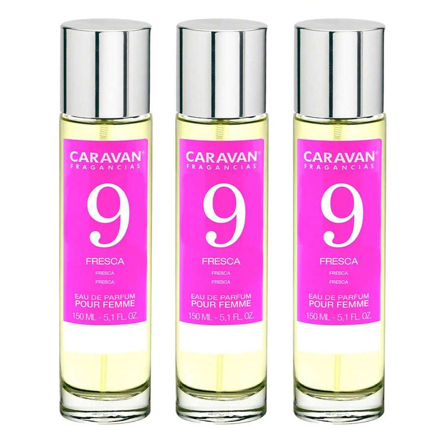 Caravan DÜFTE 3er Set Damenparfüm Nr. 9, 150 ml. Kostenloser Versand in 24/72h - Verschiedenfarbig - Übersicht 1