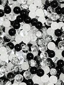 50 peças de contas de vidro brilhantes - kit para fazer pulseiras faça você mesmo de 8 mm