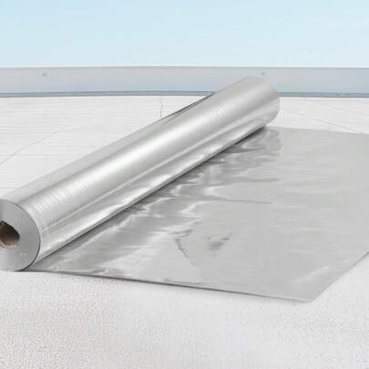 Double Reflective Insulation Roll, Foam Core Radiant Barrier, Double-Sided Aluminum Foil PE Woven Cloth, EPE/EPE Foam Heat Reflective Shield, Air Bubble Film Radiant Barrier, Woven Fabric Radiant Barrier, Thermal Insulation Roll For Window RV Roof