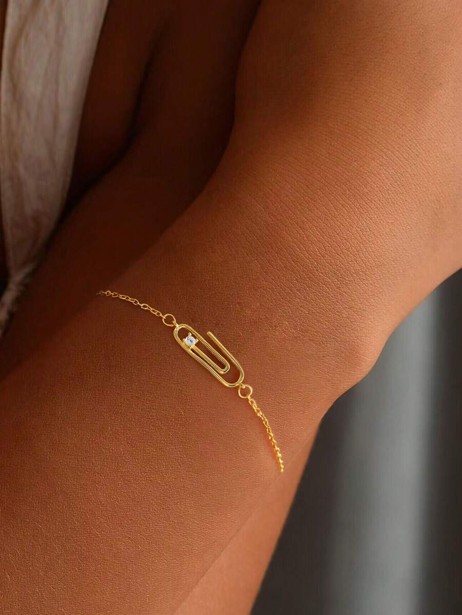 1pc Minimalist Circular Bracelet Ladies Jewelry For Women 925 Sterling Silver Elegant Chain Bracelet Fine Jewelry Gift For Sisters Friendship