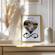 1pc Personalized Couple Photo Name Print,Custom Love Picture Print Gift For Boyfriend Girlfriend,Birthday Engagement Wedding Anniversary Valentine's Day Christmas Poster Gifts For Couple/Wife/Family,Valentine's Day Gift For Him, Anniversary Hanging Paintings, Home Living Room Dorm Decoration Hanging Paintings,No Frame Graduation