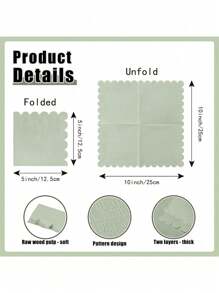 20/40张鼠尾草绿加厚一次性纸巾，派对餐巾纸，饮料餐巾纸，适用于婚礼招待会、生日派对等场合，10 x 10英寸，婴儿洗礼用品 - 綠色 - 查看 2