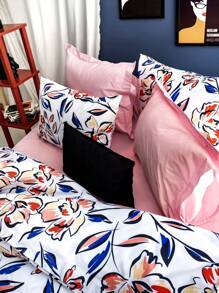 CAQQA 2/3 Piece Cotton Woven Duvet Cover Set | Duvet Cover And Pillow Case, Modern Bedding For Bedroom - Pink - View 3