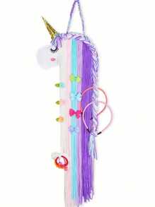 Unicorn Bow Holder For Girls - Unicorn Themed Bow Hair Clip And Headband Organizer, Wall Decor For Nursery And Bedroom - 彩色 - 查看 10