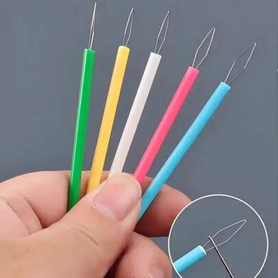 5/10pcs Colorful Plastic Needle Threaders - Cylindrical Needle Threader Set, DIY Sewing Accessories, Easy Threading Tool, Beading Needle Helper, Senior-Friendly Needle Device