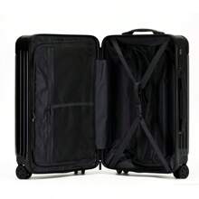 Candy-Colored 20" Suitcase Zipper Password Box Multidirectional Rolling Luggage, 29" Large Capacity Student Password Box Portable Suitcase For School, Travel, Trips Bag For School School Accessories School Stuff - Black - View 4