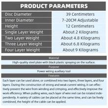 TUNGFULL BV Wire Dispenser Rack Cable Dispenser Cable Caddy Electrician Discharge Tray For Power Cable Video Cable Discharge Stand - Black - View 2