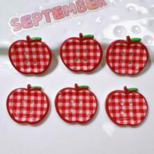 10pcs Cute Apple Shape Buttons, Accessories For Hair, Shoes, Clothes Decoration