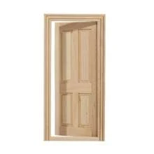 1pc 1:12 Scale Miniature Unfinished Furniture DIY Kit, 16-Grid Openable Window, 6-Grid Double Door, 4-Grid Pointed Top Door, Wooden Material For Dollhouse Model, Suitable For Micro Scene Shooting Props