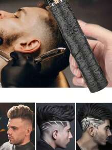 Afeitadora eléctrica y recortadora de barba 2-en-1 para hombres, maquinilla de afeitar recargable USB multifunción con 4 cabezales - Portátil para uso en el coche barberia, Cortadoras De Cabello Perfiladora Maquinas De Cortar Cabello Cortapelos, Recortadora de cabello eléctrica recargable,máquina eléctrica de corte de cabello con cuchilla aceitada para grabado de cabeza calva