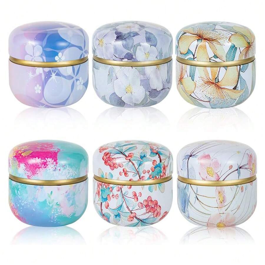 2 piezas, Caja de almacenamiento de lata, estilo bohemio, lata sellada, caja de exhibición de escritorio, lata de té, exquisita, elegante y hermosa