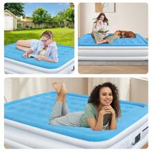 KPUY High Raised Air Bed With Built-In Electric Air Pump And Carry Bag - Double / Single Inflatable Mattress, Portable Camping Bed, Quick Inflation, Comfortable & Waterproof For Home, Travel, Guests - UK Plug(220-240V) - View 6