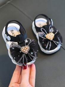 女宝宝凉鞋 幼儿防踢防撞 时尚休闲公主软底防滑凉鞋 0-4岁 粉色 2025年春夏新品 - 黑色 - 查看 4