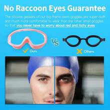1pc Adult Multicolor Large Frame Swimming Goggles & Swim Cap Set, Extra Wide View Anti-Fog High Definition Swimming Goggles Suitable For Pool, Summer Swimming Goggles - Anti-Leakage, Suitable For Training And Playing, Comfortable Adjustable Strap, Beach Essentials, Beach Accessories, Pool Float - Multicolor - View 8