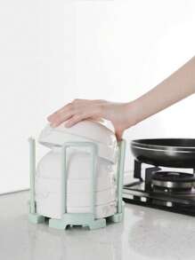 1/3pcs Expandable Kitchen Storage Rack With Drainage - Plastic Dish Rack, Cup Holder, And Utensil Storage, Suitable For Countertops And Outdoor Gatherings