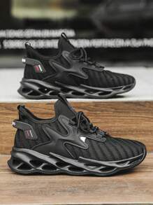 Zapatillas deportivas de hombre de suela de cuchilla, resistentes al desgaste y transpirables, de gran tamaño, de estilo casual y versátil, de punta redonda, en color verde, adecuadas para el verano, uso casual, actividades al aire libre, vacaciones, regalos de graduación y accesorios de vestir de cumpleaños
