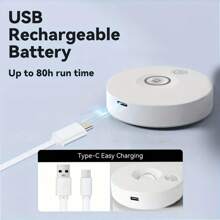 1 个 LED 可充电聚光灯，USB 充电运动传感器猫眼灯，3 色可调壁灯，适用于卧室、衣柜、橱柜、床边、走廊、展示柜