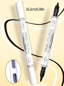 黑色/白色丙烯酸涂料记号笔、记号笔套装、耐用、不易褪色、适合绘画、插图、手工艺术和其他创作和 DIY 项目，适合儿童使用，如纸张、织物、木材、岩石、塑料、玻璃、陶瓷、南瓜、儿童和成人油漆记号笔 - 雙頭 - 查看 2